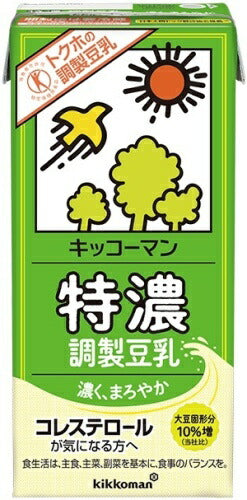キッコーマン 特濃調製豆乳 1L 紙パック 12本 (6本入×2 まとめ買い) 豆乳 調整 イソフラボン 特保