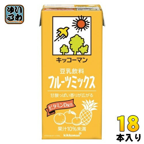 キッコーマン 豆乳飲料 フルーツミックス 1L 紙パック 18本 (6本入×3 まとめ買い) イソフラボン