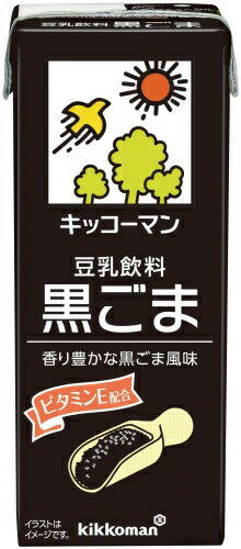 キッコーマン 豆乳飲料 黒ごま 200ml 紙パック 72本 (18本入×4 まとめ買い) ダイズ イソフラボン