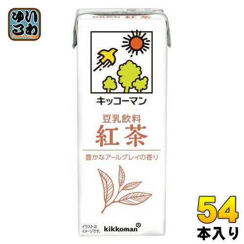 キッコーマン 豆乳飲料 紅茶 200ml 紙パック 54本 (18本入×3 まとめ買い) イソフラボン ダイズ
