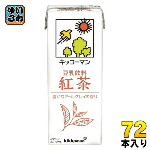 キッコーマン 豆乳飲料 紅茶 200ml 紙パック 72本 (18本入×4 まとめ買い) イソフラボン ダイズ