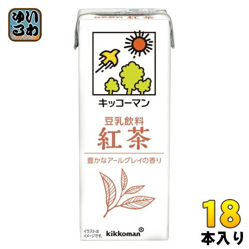 キッコーマン 豆乳飲料 紅茶 200ml 紙パック 18本入 イソフラボン ダイズ