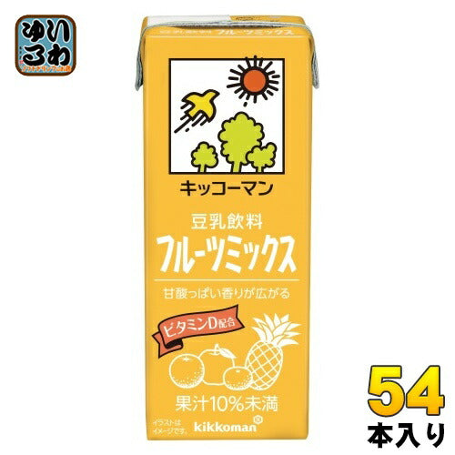 キッコーマン 豆乳飲料 フルーツミックス 200ml 紙パック 54本 (18本入×3 まとめ買い) イソフラボン ダイズ