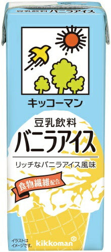 キッコーマン 豆乳飲料 バニラアイス 200ml 紙パック 36本 (18本入×2 まとめ買い) イソフラボン ダイズ