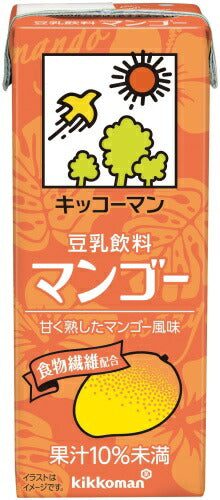 キッコーマン 豆乳飲料 マンゴー 200ml 紙パック 72本 (18本入×4 まとめ買い) イソフラボン ダイズ