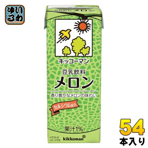 キッコーマン 豆乳飲料 メロン 200ml 紙パック 54本 (18本入×3 まとめ買い) イソフラボン ダイズ
