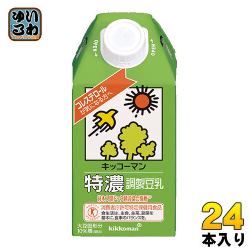キッコーマン 特濃調製豆乳 500ml 紙パック 24本 (12本入×2 まとめ買い) 〔トクホ 特定保健用食品〕