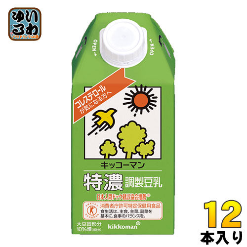 キッコーマン 特濃調製豆乳 500ml 紙パック 12本入 〔トクホ 特定保健用食品〕