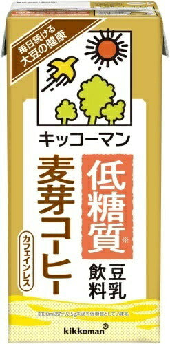 キッコーマン 低糖質 豆乳飲料 麦芽コーヒー 1L 紙パック 18本 (6本入×3 まとめ買い) イソフラボン