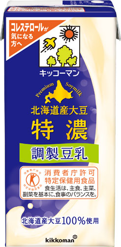 キッコーマン 北海道産大豆 特濃調製豆乳 1L 紙パック 12本 (6本入×2 まとめ買い) 〔トクホ 特定保健用食品〕