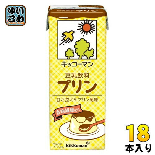 キッコーマン 豆乳飲料 プリン 200ml 紙パック 18本入 イソフラボン ダイズ