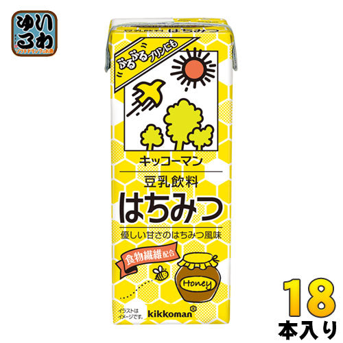 キッコーマン 豆乳飲料 はちみつ 200ml 紙パック 18本入