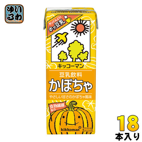 キッコーマン 豆乳飲料 かぼちゃ 200ml 紙パック 18本入