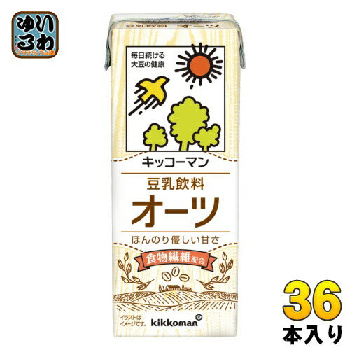 キッコーマン 豆乳飲料 オーツ 200ml 紙パック 36本 (18本入×2 まとめ買い)