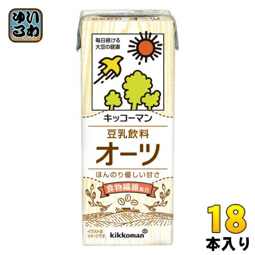キッコーマン 豆乳飲料 オーツ 200ml 紙パック 18本入