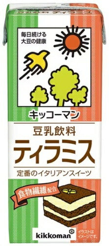 キッコーマン 豆乳飲料 ティラミス 200ml 紙パック 18本入 食物繊維 乳性飲料 イソフラボン