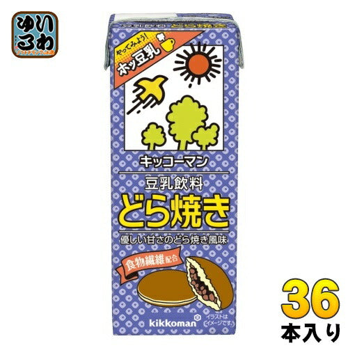 キッコーマン 豆乳飲料 どら焼き 200ml 紙パック 36本 (18本入×2 まとめ買い)
