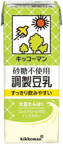 キッコーマン 砂糖不使用 調製豆乳 200ml 紙パック 54本 (18本入×3 まとめ買い) 豆乳飲料 コレステロールゼロ