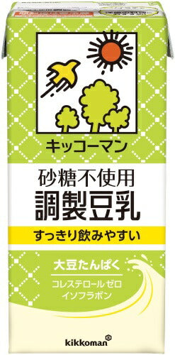 キッコーマン 砂糖不使用 調製豆乳 1L 紙パック 18本 (6本入×3 まとめ買い) 豆乳飲料 植物性ミルク