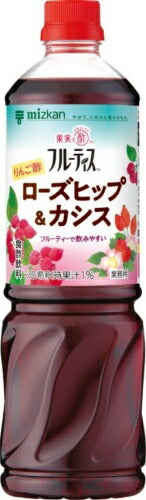 ミツカン フルーティス りんご酢 ローズヒップ&カシス 業務用 6倍濃縮タイプ 1000ml ペットボトル 8本 (1本入×8 まとめ買い) 食酢飲料 希釈用 業務用 飲むお酢
