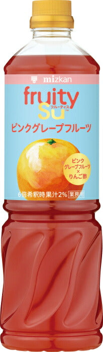 ミツカン フルーティス りんご酢 ピンクグレープフルーツ 業務用 6倍濃縮タイプ 1000ml ペットボトル 4本 (1本入×4 まとめ買い) 食酢飲料 お酢 ビネガードリンク 飲むお酢