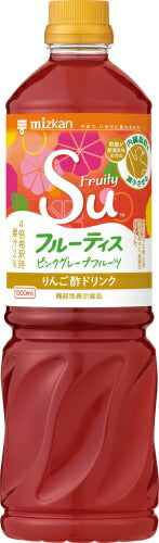ミツカン フルーティス ピンクグレープフルーツ 業務用 4倍濃縮タイプ 1000ml ペットボトル 4本 (1本入×4 まとめ買い) 食酢飲料 希釈用 業務用