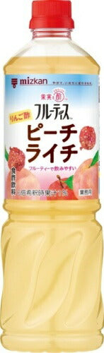 ミツカン フルーティス りんご酢 ピーチライチ 業務用 6倍濃縮タイプ 1000ml ペットボトル 4本 (1本入×4 まとめ買い) 食酢飲料 お酢 ビネガードリンク 飲むお酢