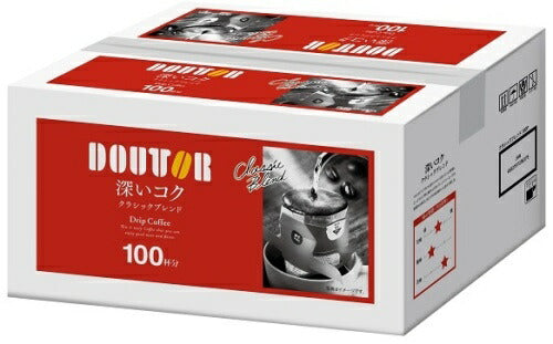 ドトールコーヒー ドリップコーヒー クラシックブレンド 100杯分×1箱入 100袋 100p 珈琲
