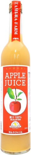 タムラファーム 青森県産 完熟 100% りんごジュース 500ml 瓶 12本 酸化防止剤不使用 アップルジュース 青森県産 ストレート 果汁100％