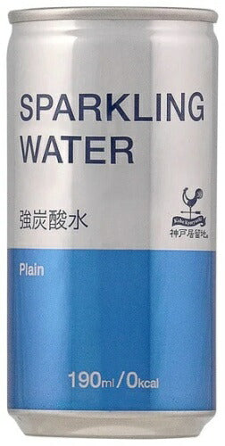 富永貿易 神戸居留地 スパークリングウォーター 190ml 缶 30本入 炭酸水 無糖 ソーダ タンサン 小容量 強炭酸