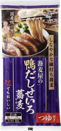はくばく 蕎麦屋の鴨だしせいろ蕎麦 250g 10袋入 〔そば ソバ 蕎麦 乾麺 スープ付き 簡単調理〕