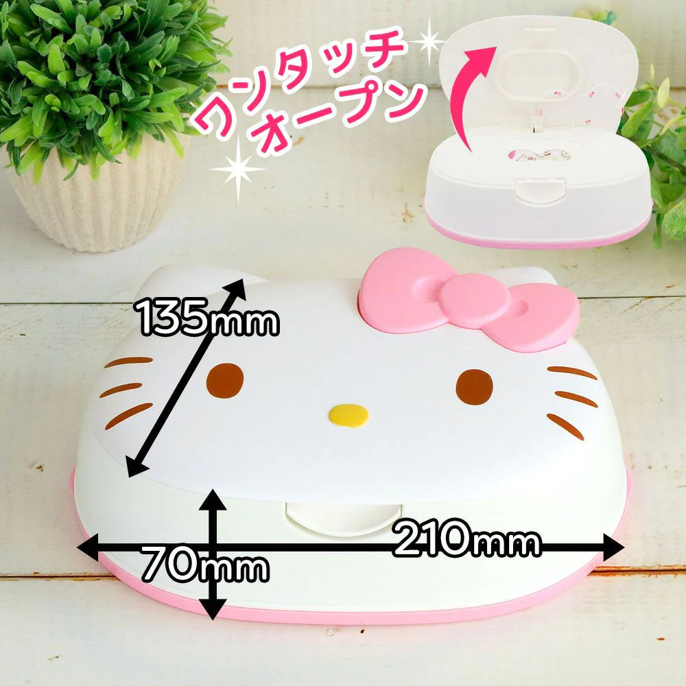 レック キティケース＋水99.9％ウェットティッシュ80枚X1パック入り X6箱