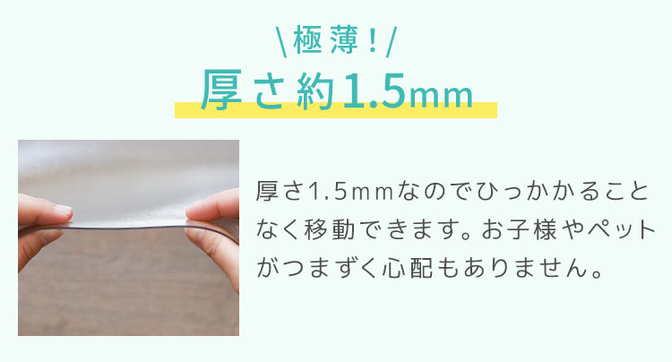 トイレマット クリア 透明 65×90cm 1.5mm厚 防水 クリアマット 足元マット 透明マット 保護シート クリアトイレマット トイレタリー トイレ用品 トイレグッズ 床 汚れ防止 フローリング 傷防止 床暖房対応