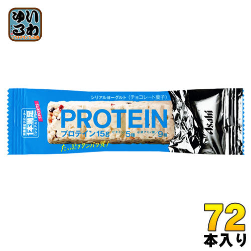 アサヒグループ食品 1本満足バー プロテインヨーグルト 72本入 〔栄養調整食品 スポーツ フィットネス たんぱく質 ビタミン アミノ酸〕