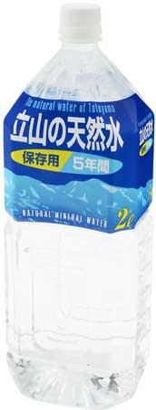 匠美 立山の天然水 5年間保存用 2L ペットボトル 12本 (6本入×2 まとめ買い) 〔ミネラルウォーター〕