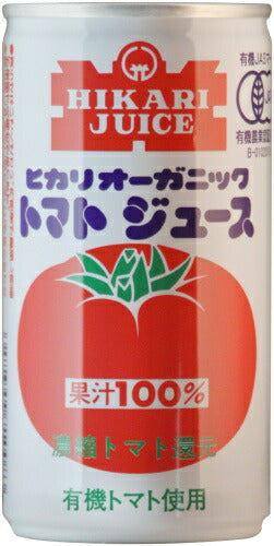 光食品 オーガニック トマトジュース（有塩） 190g 缶 30本入 〔野菜ジュース〕
