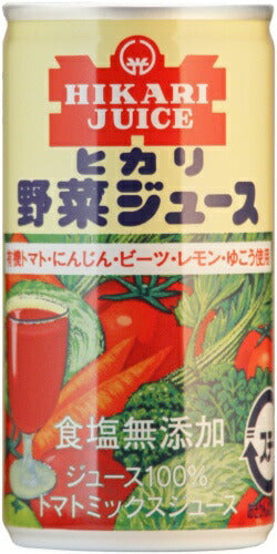 光食品 有機トマト・にんじん・ゆこう使用 野菜ジュース 食塩無添加 190g 缶 60本 (30本入×2 まとめ買い)