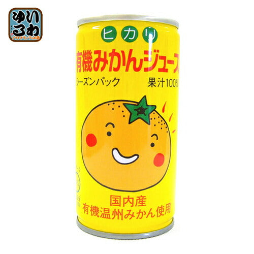 光食品 有機みかんジュース 190g 缶 60本 (30本入×2 まとめ買い) 〔果汁飲料〕