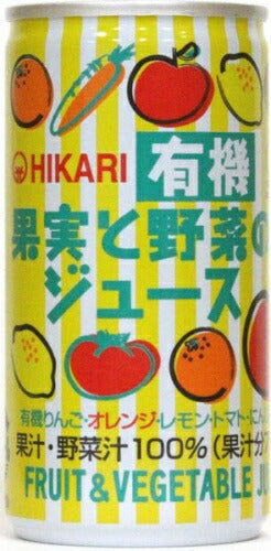光食品 有機果実と野菜のジュース 190g 缶 60本 (30本入×2 まとめ買い) 〔果汁飲料〕