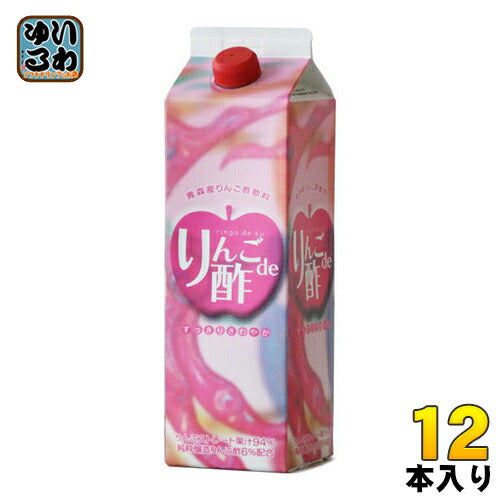 青研 りんごde酢 1000g 紙パック 12本入 〔酢飲料〕