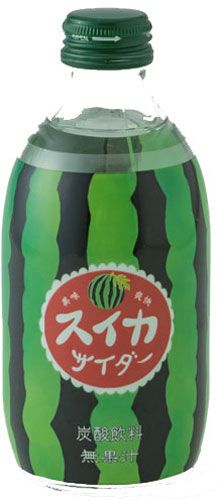 友桝飲料 スイカサイダー 300ml 瓶 24本入 炭酸ジュース タンサン