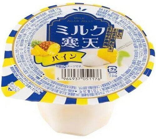 和歌山産業 蔵王高原農園 ミルク寒天 パイン 175g カップ 24個 (12個入×2 まとめ買い)