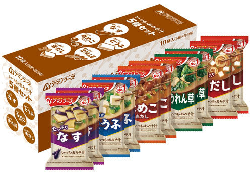 アマノフーズ フリーズドライ いつものおみそ汁 5種セット 30食入 〔FD インスタント 即席 味噌汁〕