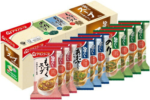 アマノフーズ 旨だし スープ3種セット 60食 (10食入×6 まとめ買い) フリーズドライ インスタントスープ