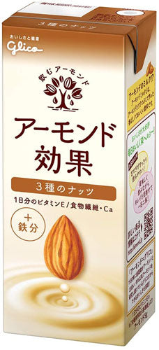 グリコ アーモンド効果 3種のナッツ 200ml 紙パック 24本入