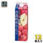 共進牧場 青森県産りんご(ストレート) 1000ml 紙パック 12本 (6本入×2 まとめ買い)