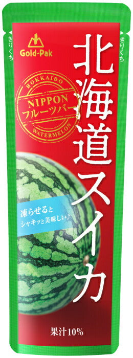 ゴールドパック 北海道スイカ 80g パウチ 20本入 果汁飲料 冷凍可能 期間限定