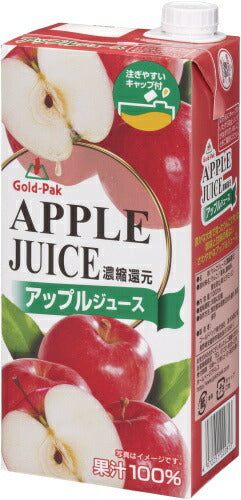 ゴールドパック アップルジュース 1L 紙パック 12本 (6本入×2 まとめ買い) 果汁飲料