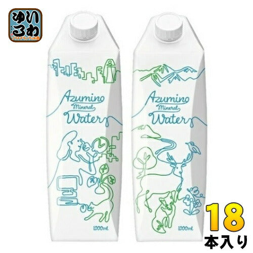 ゴールドパック 安曇野 ミネラルウォーター 1L 紙パック 18本 (6本入×3 まとめ買い) ナチュラルミネラルウォーター Azumino Mineral Water