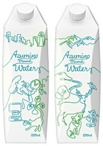 ゴールドパック 安曇野 ミネラルウォーター 1L 紙パック 18本 (6本入×3 まとめ買い) ナチュラルミネラルウォーター Azumino Mineral Water